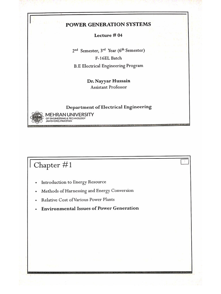 Lec-04-Environmental Issues of Power Generation | PDF