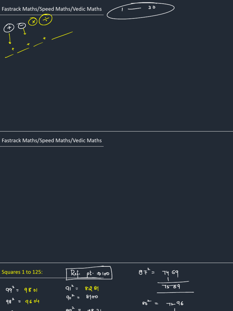 Speed Maths 1 | PDF