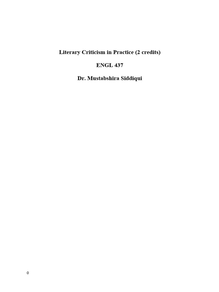 Practical Literary Criticism Overview | PDF | Feminism | Gender Studies