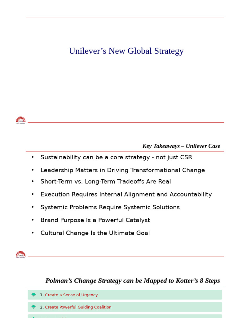 Unilever's Global Sustainability Strategy | PDF | Sustainability ...