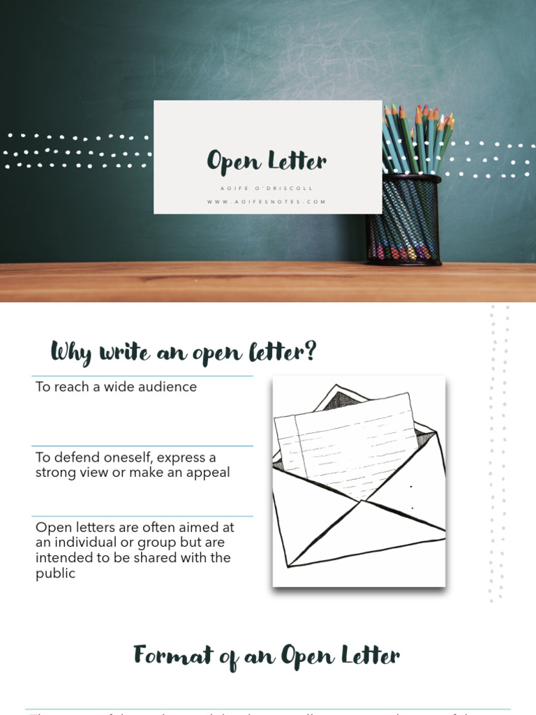 Guide to Writing an Open Letter | PDF
