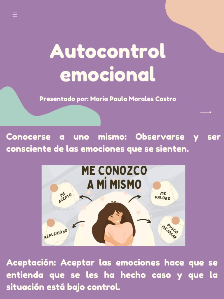 Autocontrol Emocional y Técnicas Animadas | PDF | Las emociones | Empatía