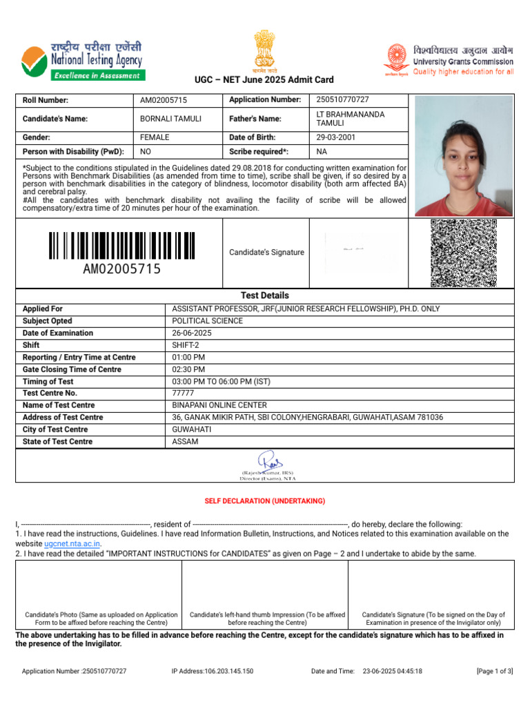 University Grants Commission (UGC) - NET - India | PDF