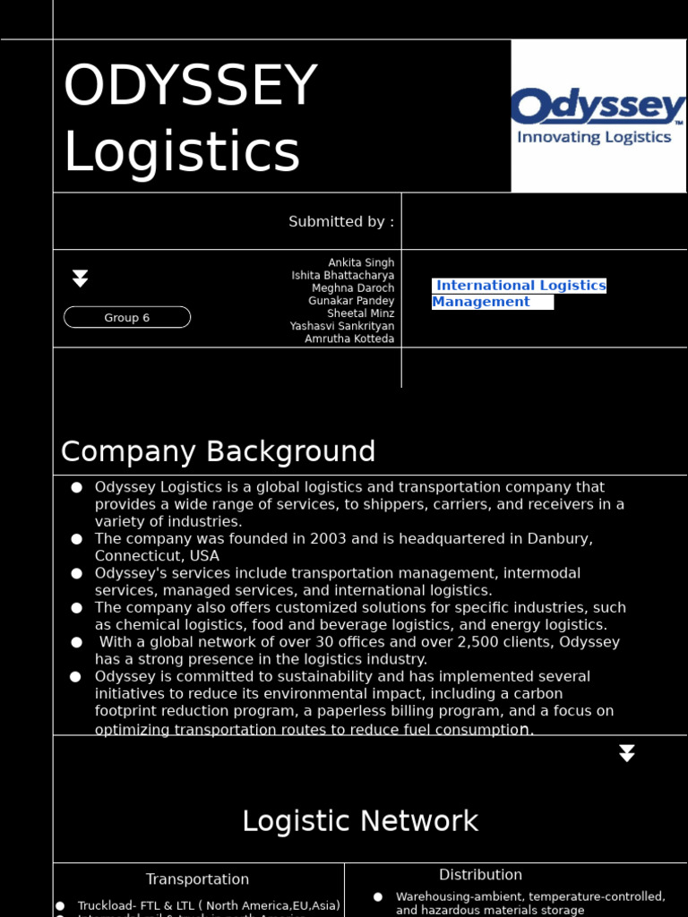 Odyssey Logistics Overview and Services | PDF | Logistics | Inventory