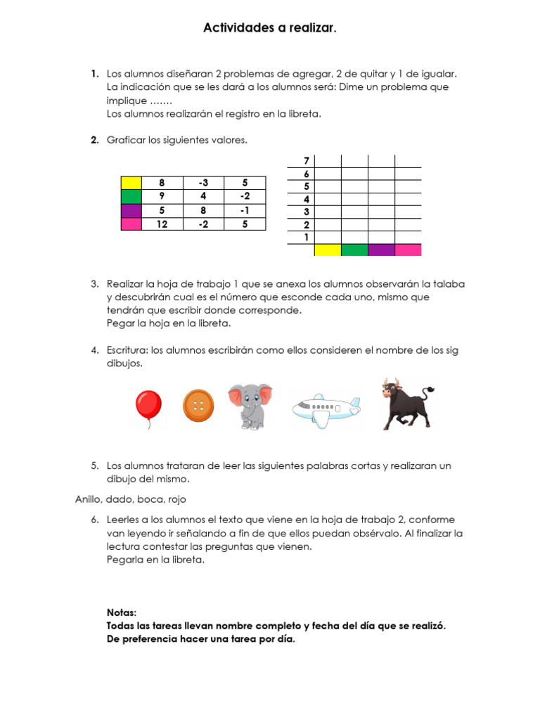 Actividades A Realizar | PDF