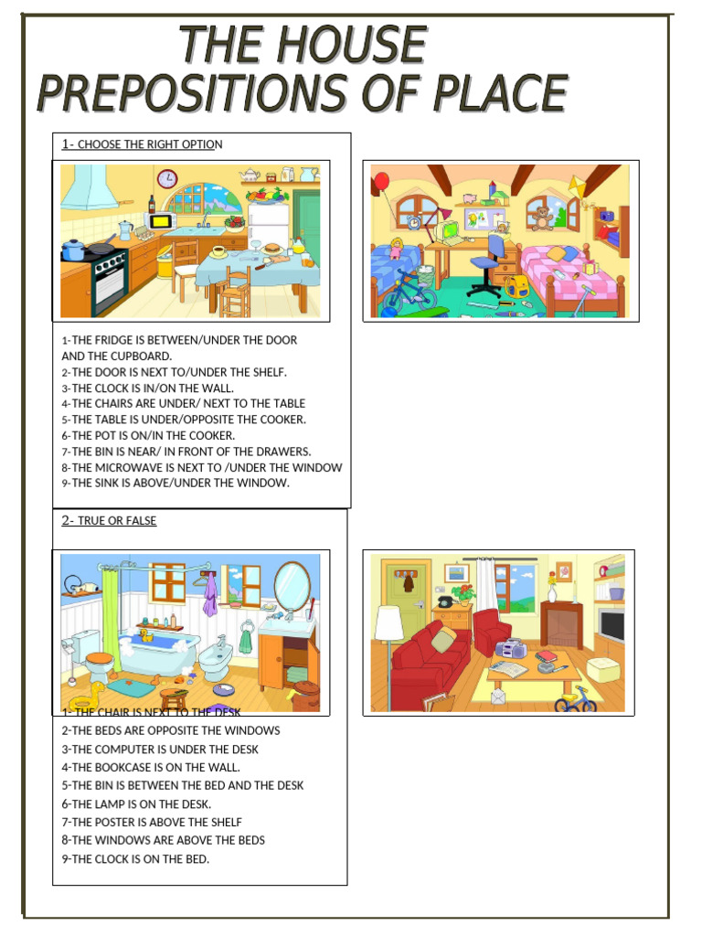 Preposition Exercises with Answer Key | PDF
