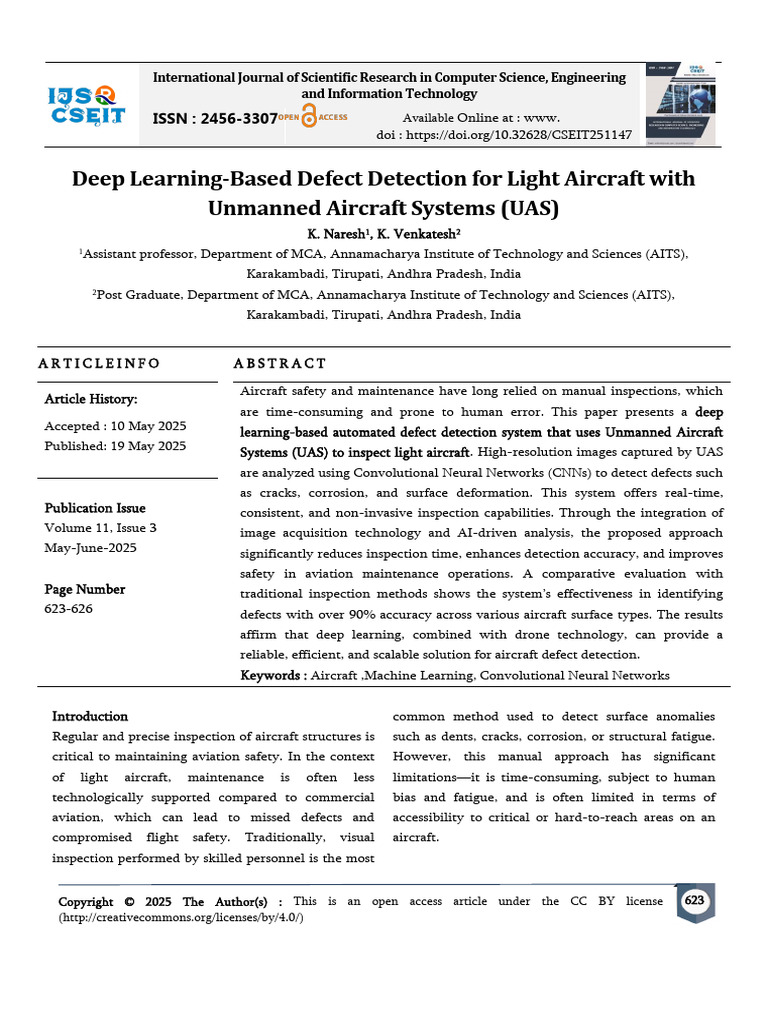 Drone-Based Defect Detection in Aviation | PDF | Unmanned Aerial ...