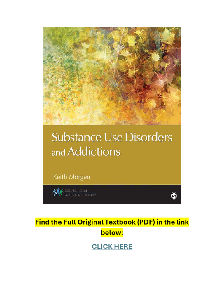 Substance Use Disorders and Addictions 1st Edition PDF | PDF ...