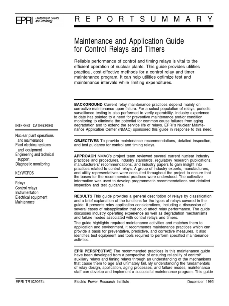 Relays and Timers | PDF | Relay | Switch