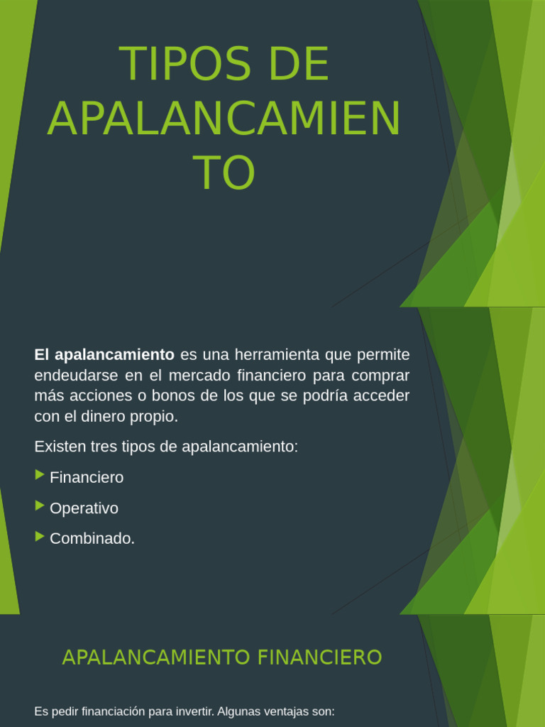 Tipos de Apalancamiento | PDF | Apalancamiento (Finanzas ...