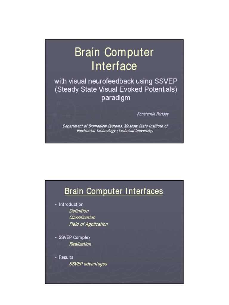 Brain Computer Brain Computer Interface Interface | PDF