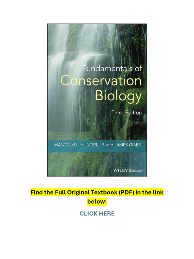 FUNDAMENTALS OF CONSERVATION BIOLOGY PDF visual data 2