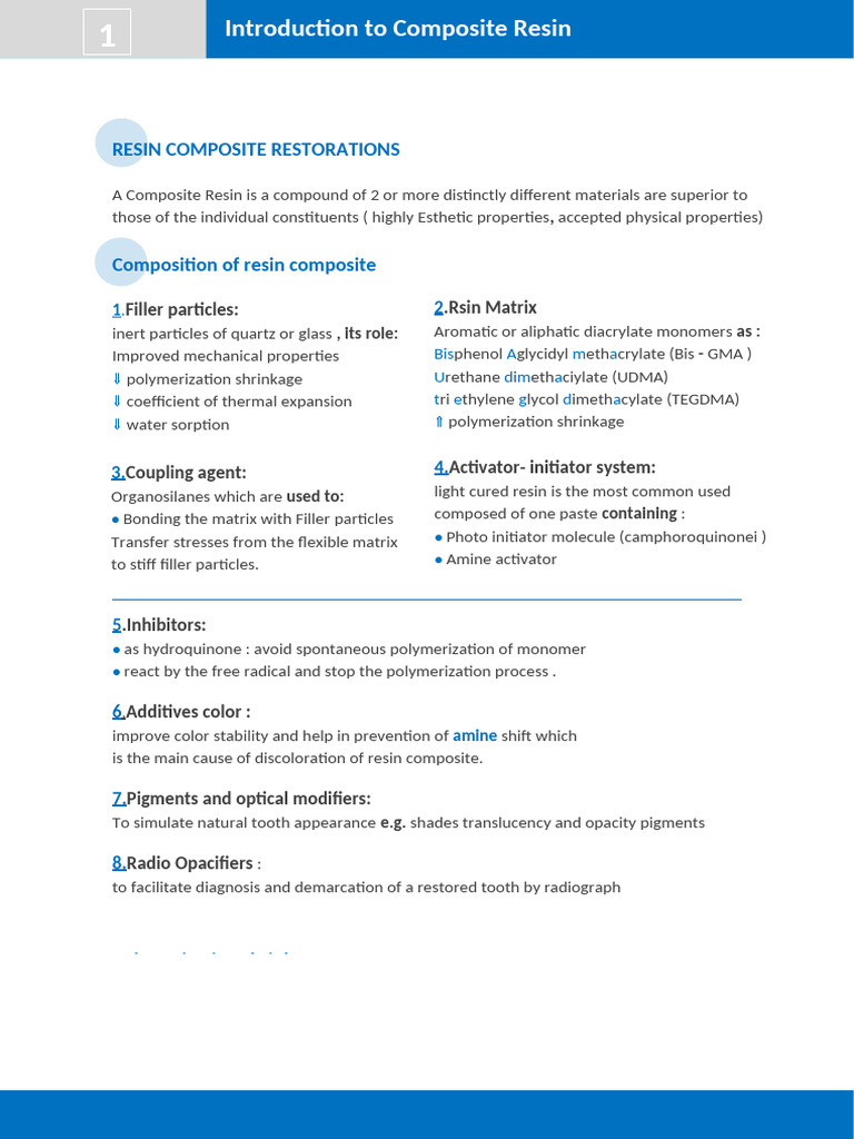 Understanding Composite Resin Restorations | PDF | Dental Composite ...