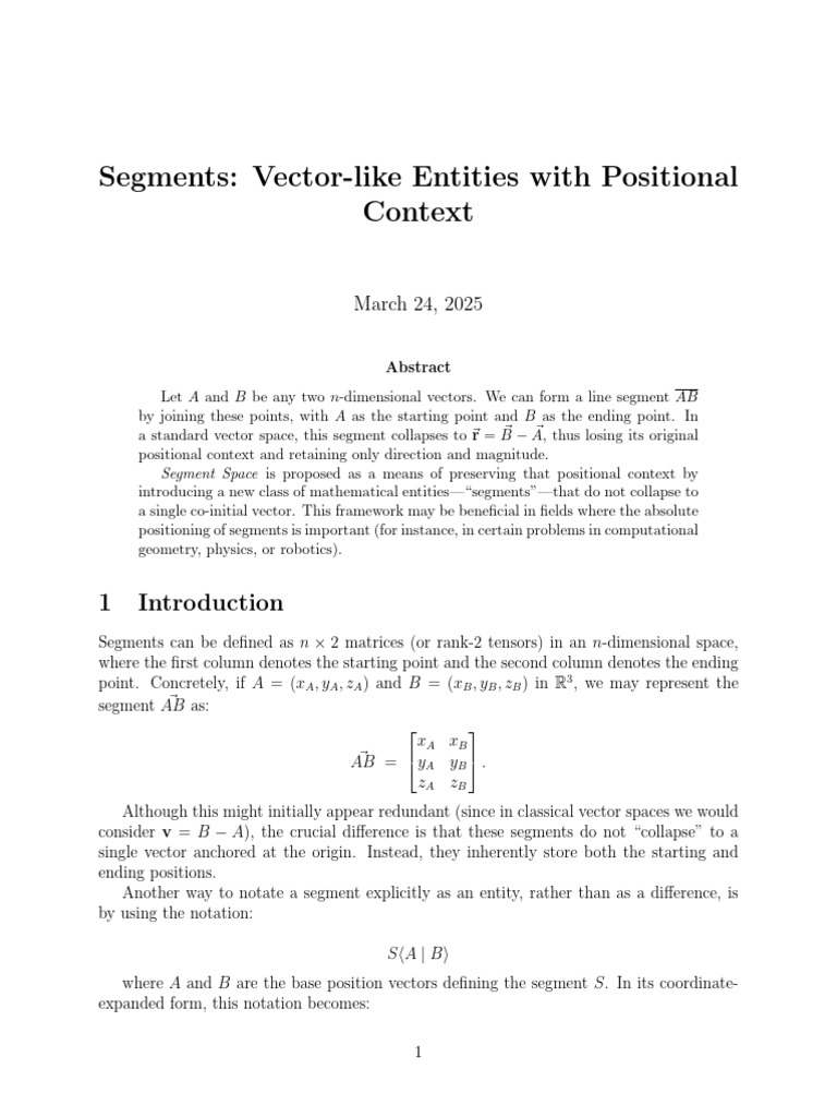 Preserving Positional Context in Segments | PDF | Euclidean Vector ...