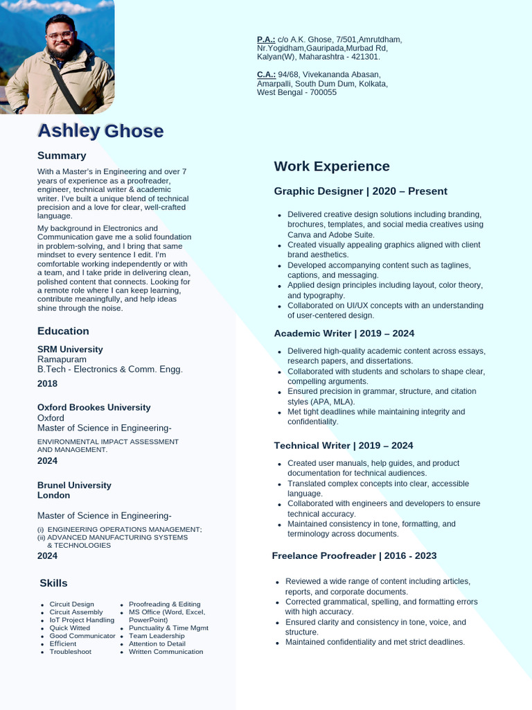 Engineering Writer & Proofreader Resume | PDF | Human Communication ...
