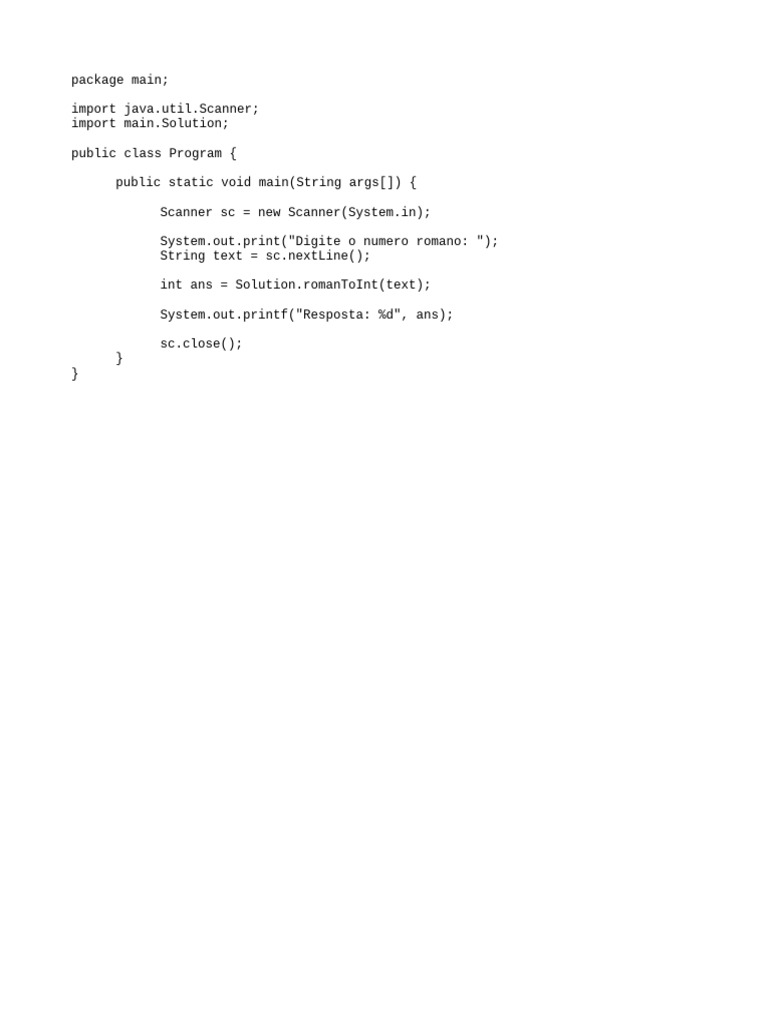 Convert Roman Numerals to Integer | PDF