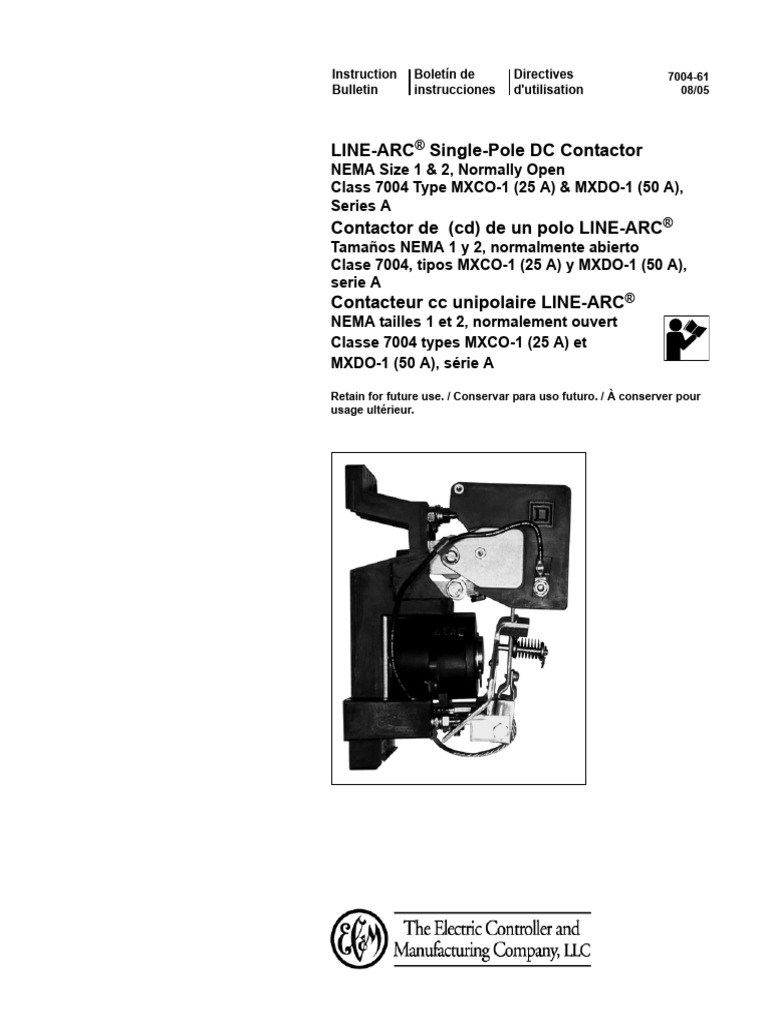 7004-61 Eng With Cover - Contactor | PDF | Electrical Engineering ...