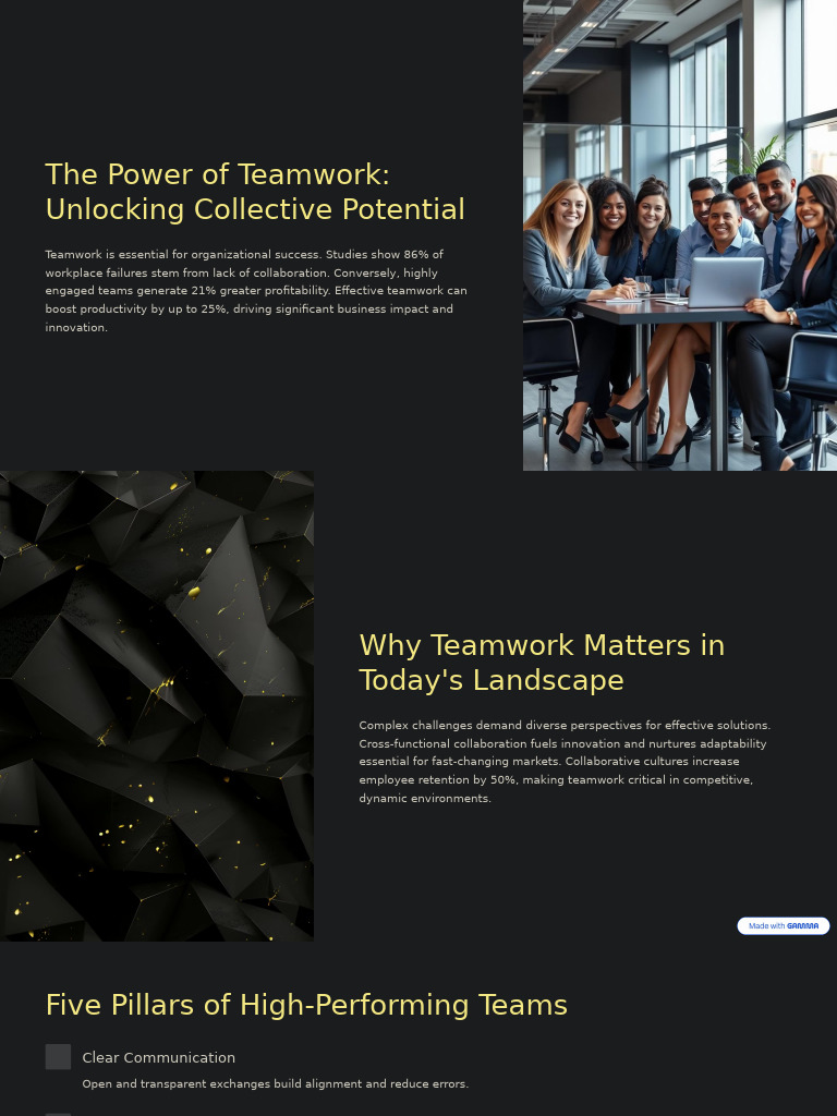 The Power of Teamwork for Success | PDF | Innovation | Motivation