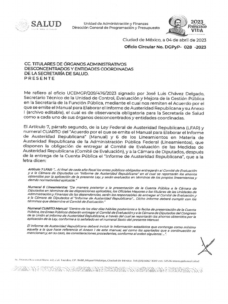 CIrcular DGPYP-028-2023 | PDF