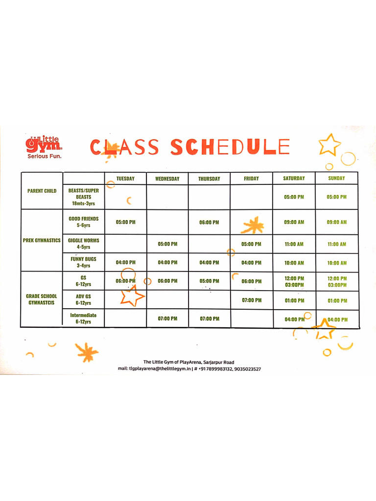 TLG PLaY - Schedule | PDF