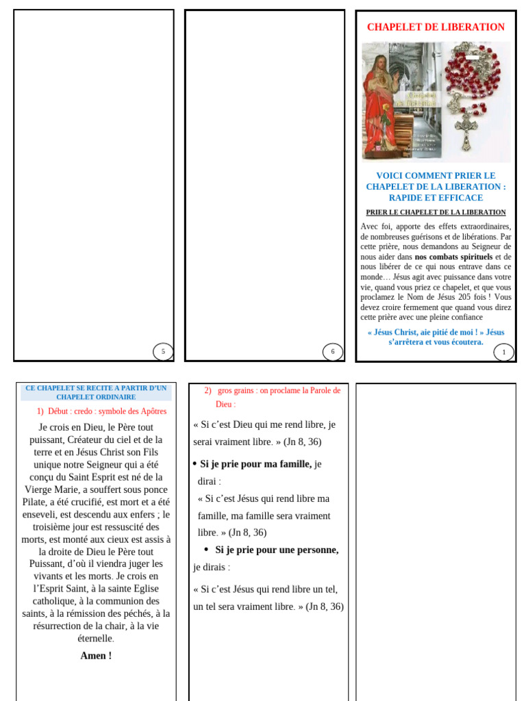 Chapelet de Libération Guide de Prière PDF Doctrines et croyances — free download