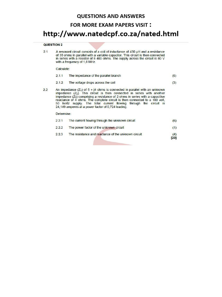 NATED Exam Questions and Answers | PDF