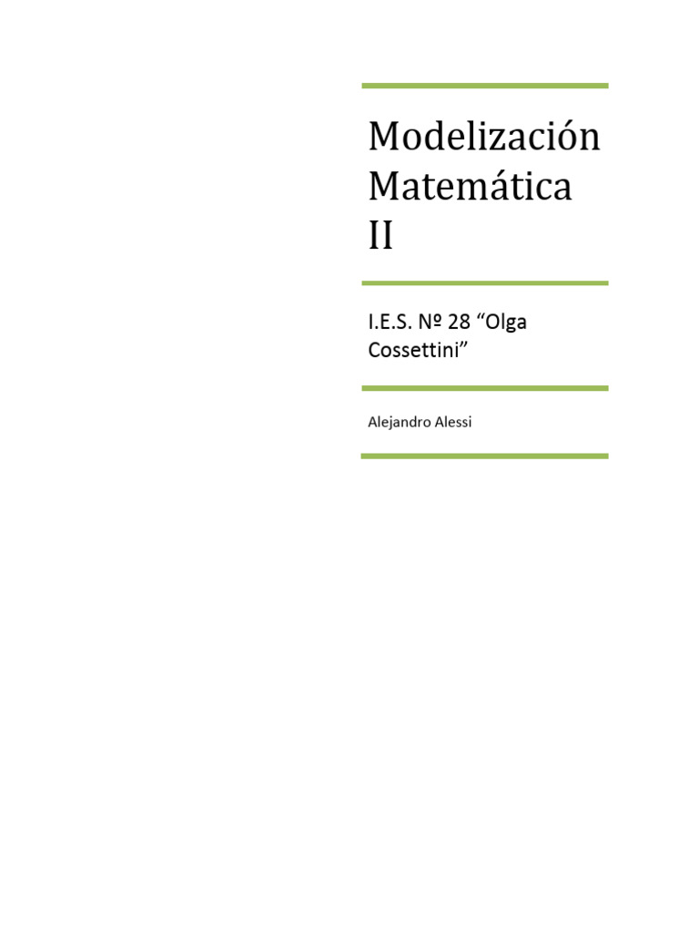 Modelización Matemática en el Aula | PDF | Enseñanza de matemática ...