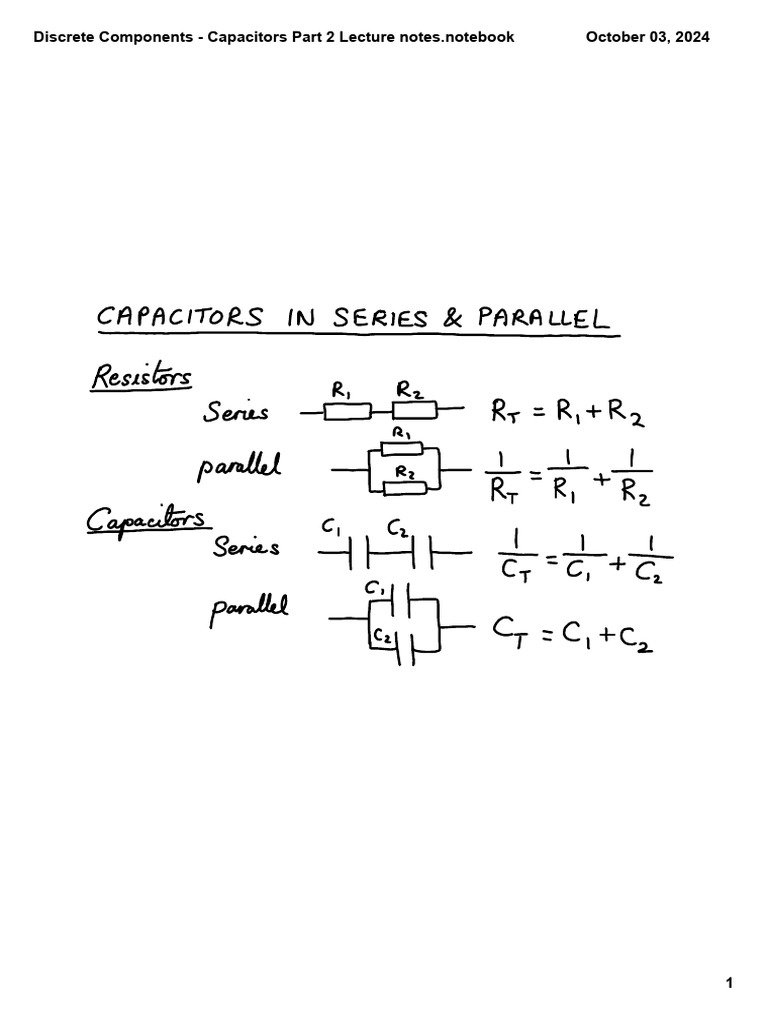 Discrete Components - Capacitors Part 2 Lecture Notes | PDF