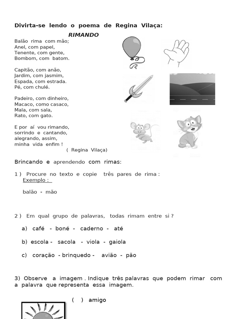 Poema Rítmico para Crianças | PDF