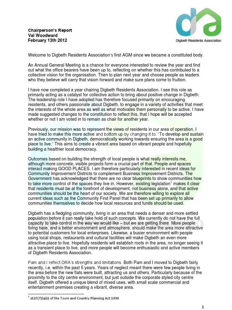 Chairperson Report 2011-2 | PDF | Democracy | Political Ideologies
