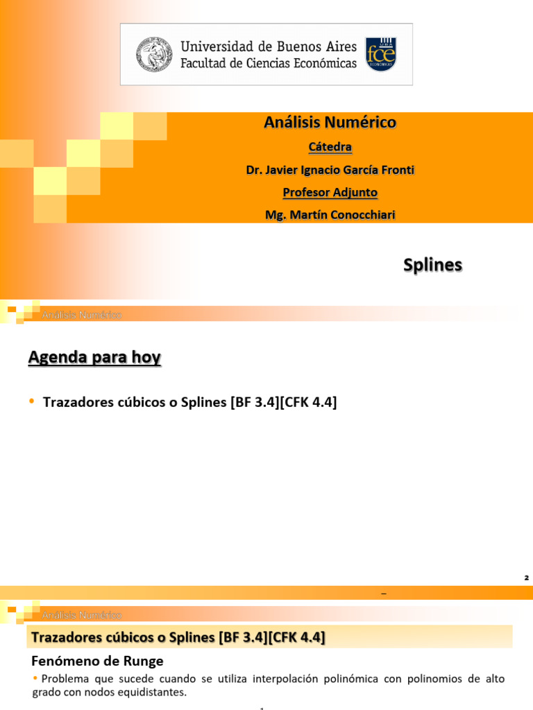Splines en Análisis Numérico: Guía Completa | PDF | Spline (Matemáticas ...