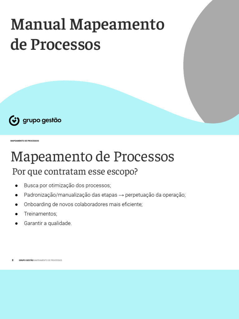Manual de Mapeamento de Processos | PDF