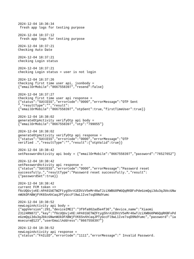 Debug Log 2024-12-04 | PDF | Computing | Access Control