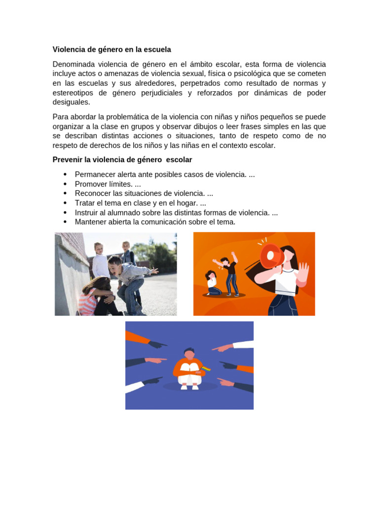 Violencia de Género en La Escuela | PDF