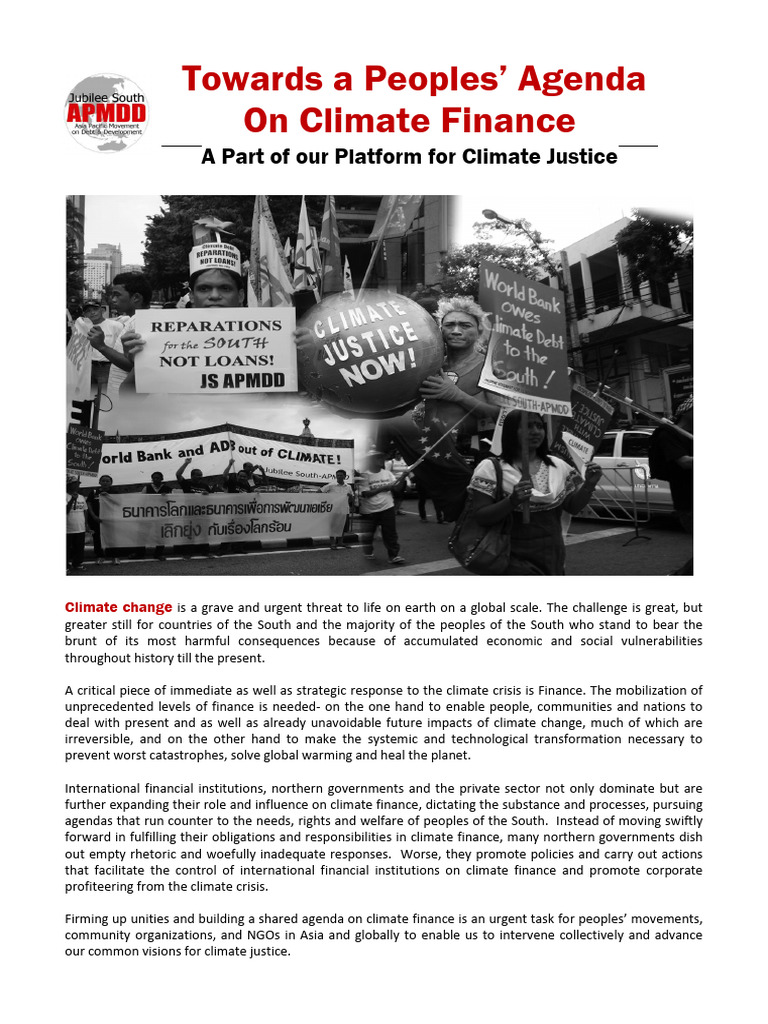 Towards A Peoples Agenda On Climate Finance | PDF | Climate Change ...