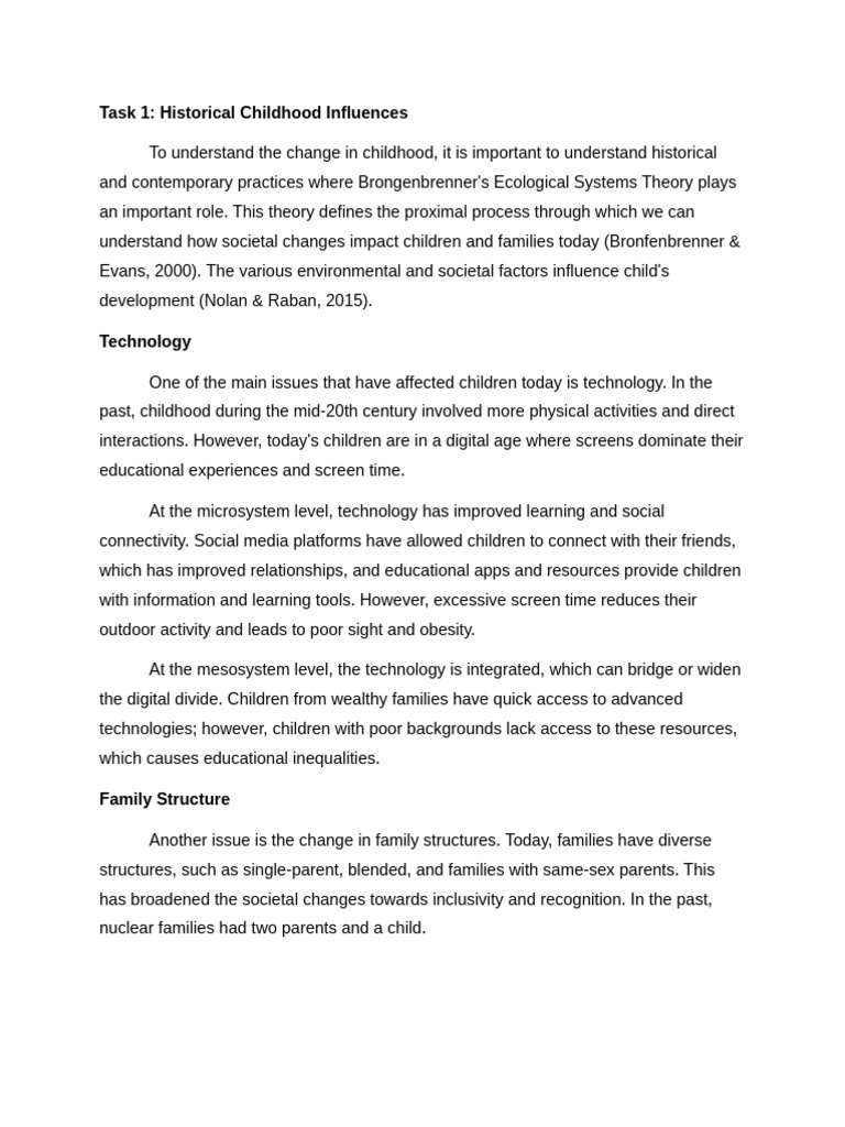 Impact of Technology on Childhood Development | PDF | Family | Social ...
