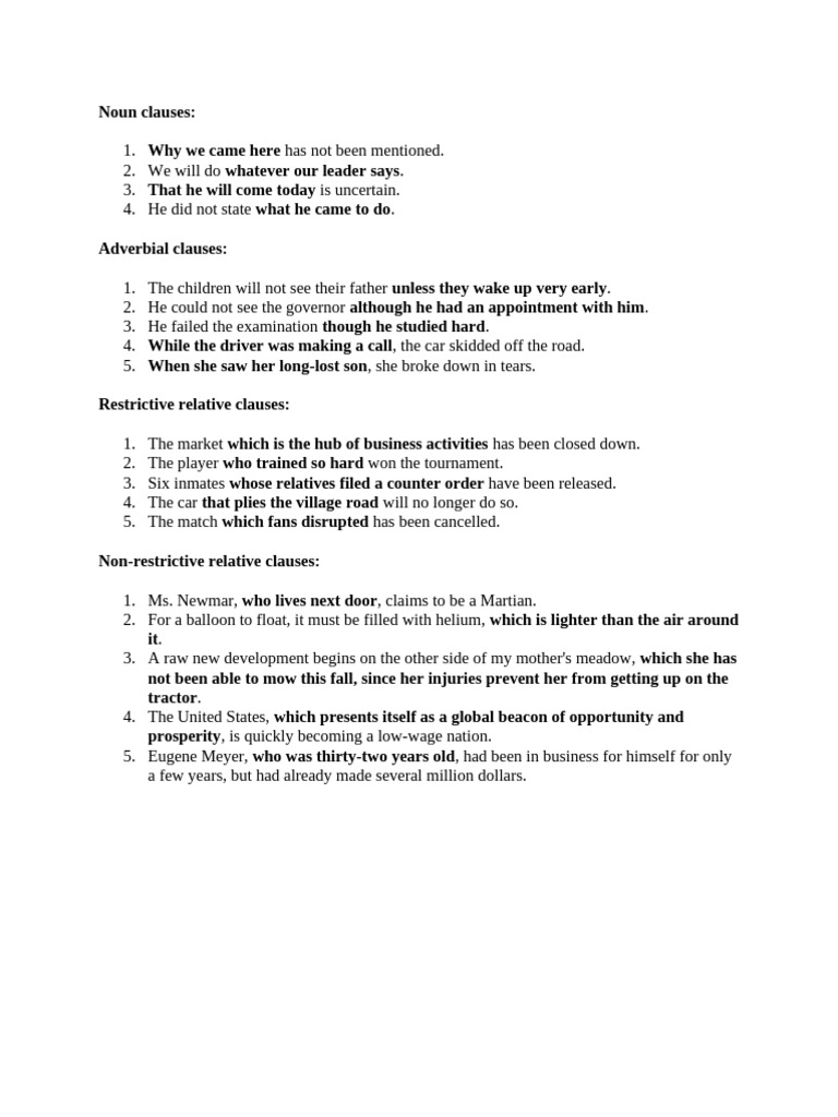 Noun Clauses | PDF
