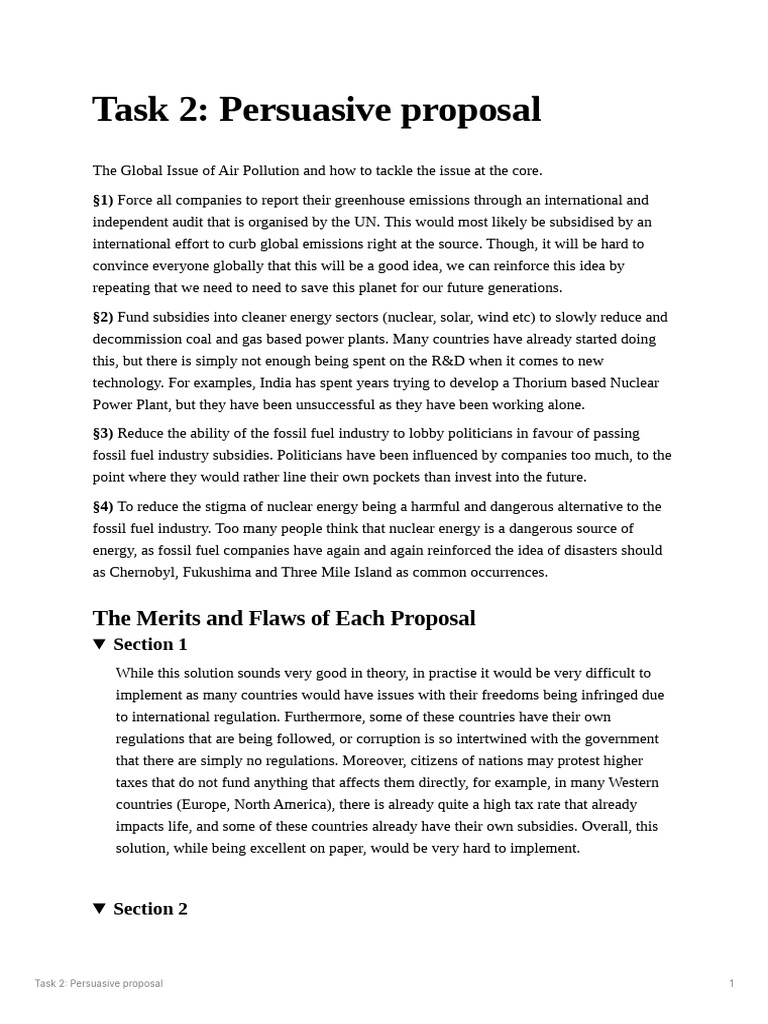 Task 2 Persuasive Proposal | PDF | Radioactive Waste | Nuclear Power