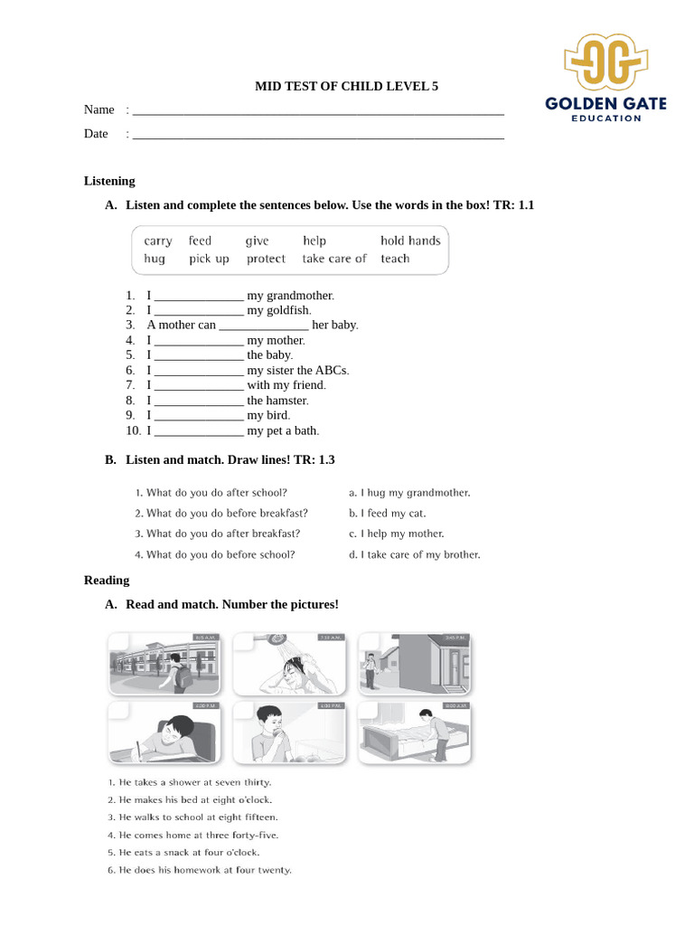 Child Level 5 Mid Test Guide | PDF | Chess | Chess Theory