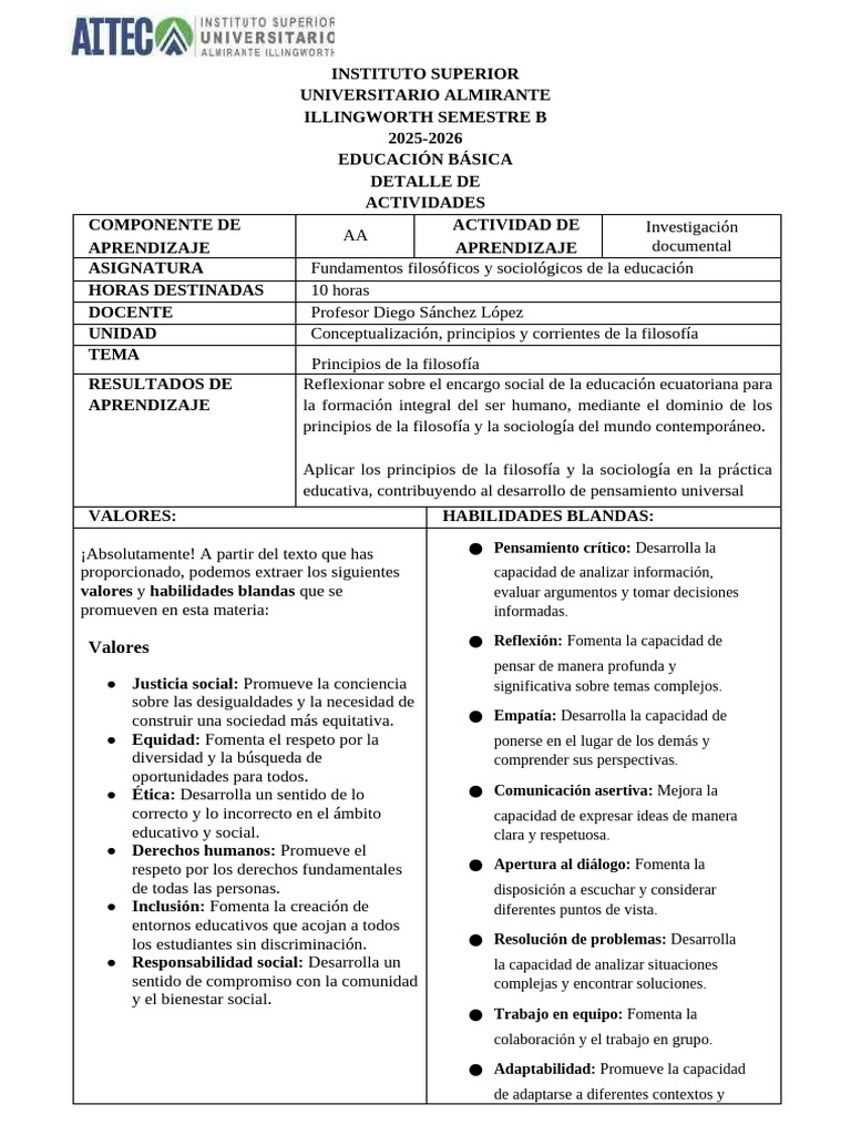 1.AA1- UNIDAD 1 FUND.FIL. - PRINCIPIOS DE LA FILOSOFÍA | PDF ...