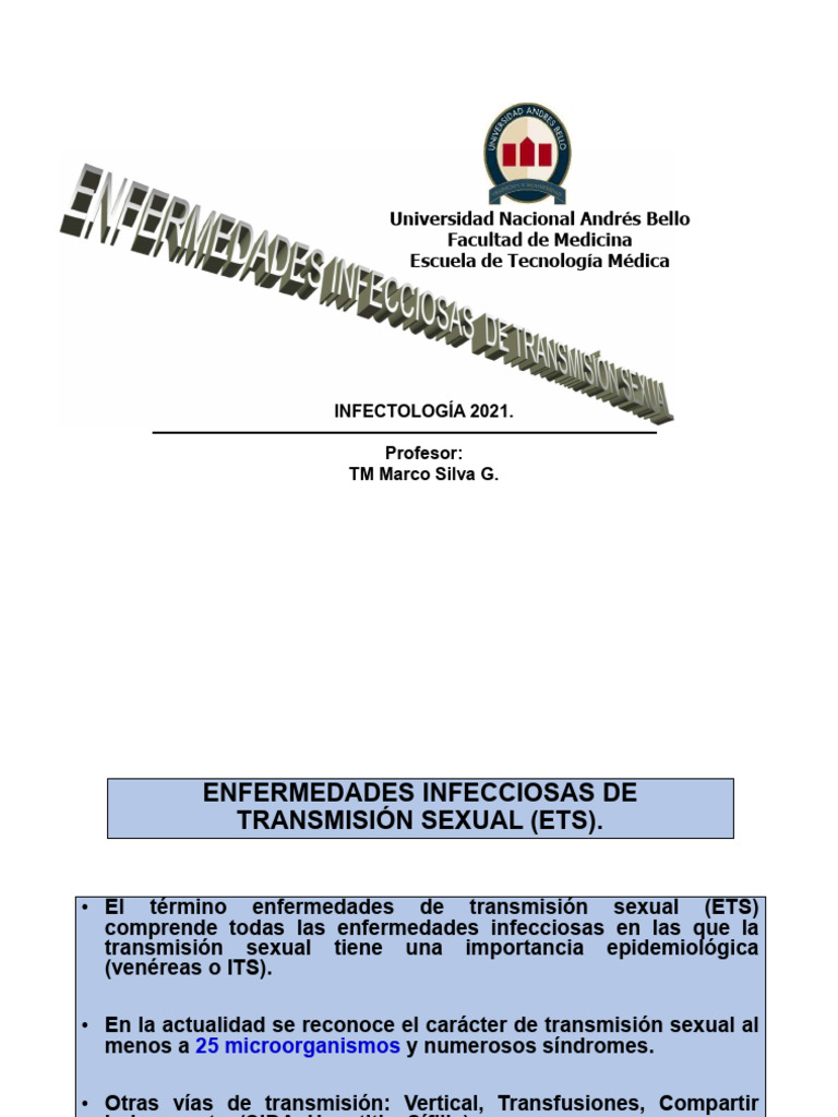 Enfermedades de Transmisión Sexual (ETS) | PDF | Infección transmitida ...