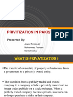 Privitization in Pakistan: Presented by