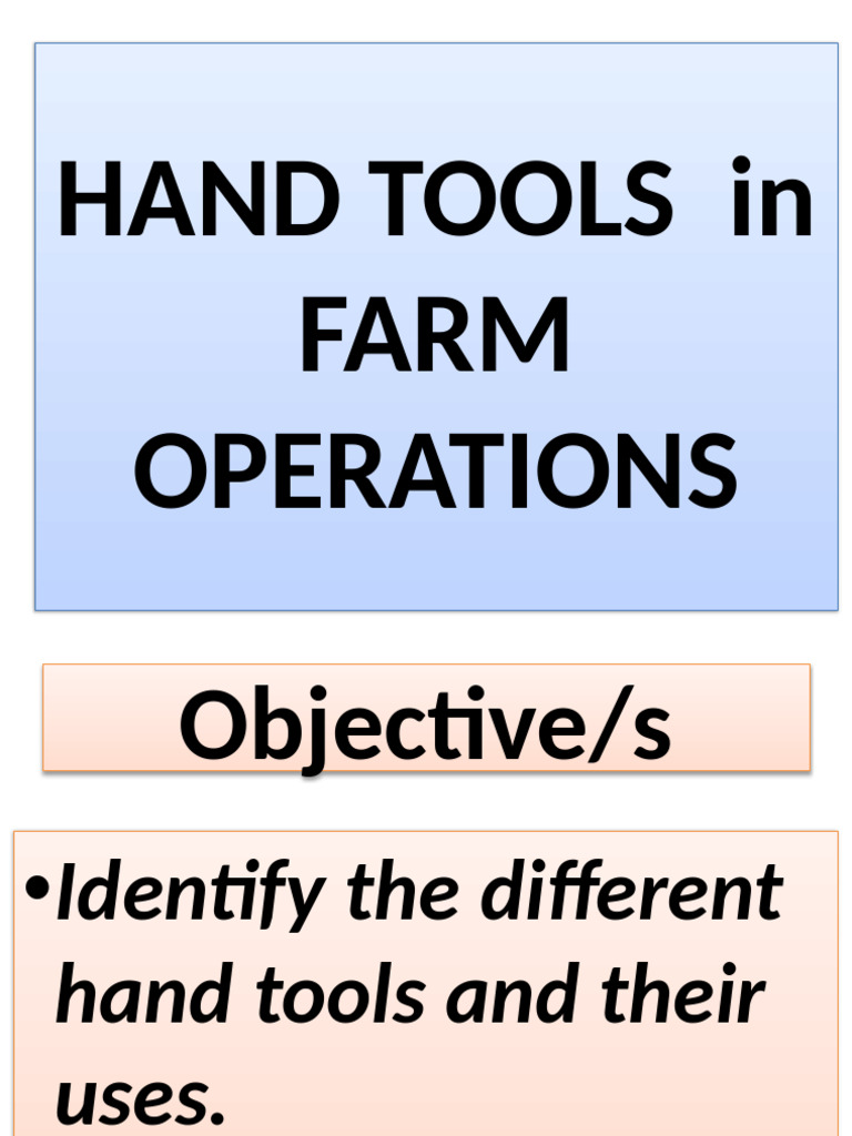 Hand Tools | PDF