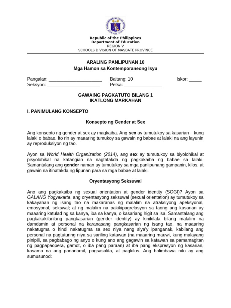 Ap 10 Q3 Las 1 | PDF
