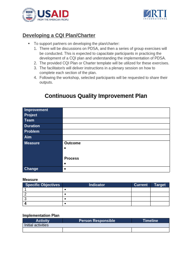 CQI Charter Template | PDF