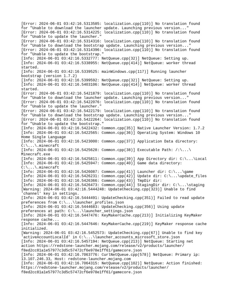 Minecraft Launcher Update Errors | PDF | Microsoft Software | Data ...