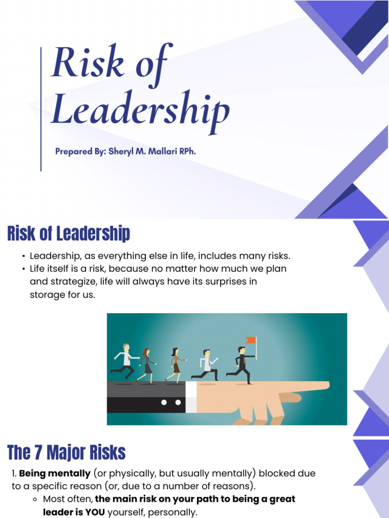 Risks in Leadership and Management | PDF | Leadership | Risk