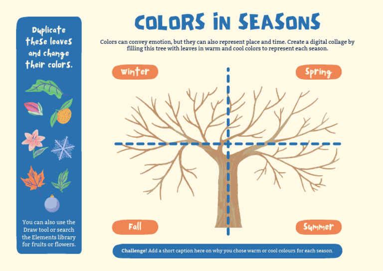 Colors in Seasons Worksheet | PDF