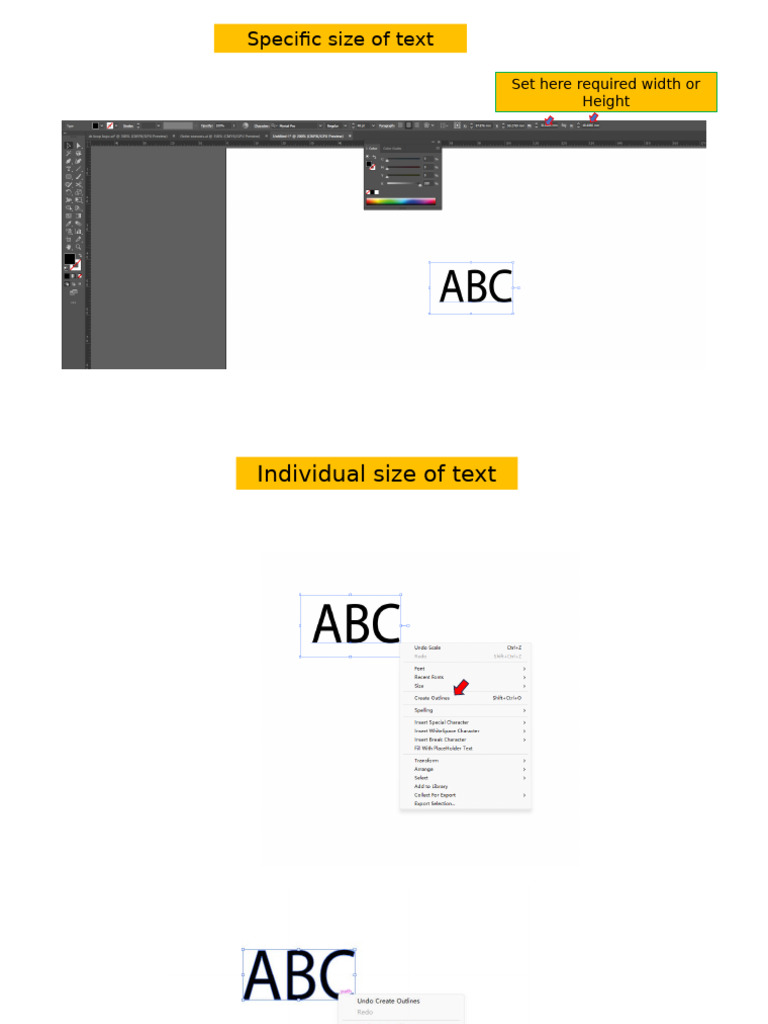 Text Sizing and Spacing Techniques | PDF