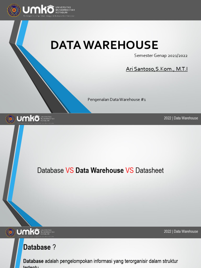 Perbedaan Data Warehouse dan Database | PDF
